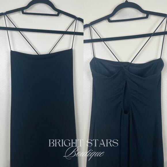 Rare Vintage Black Dress Alt ASO Rachel Green Friends Womens Maxi Gown Event - Picture 6 of 6